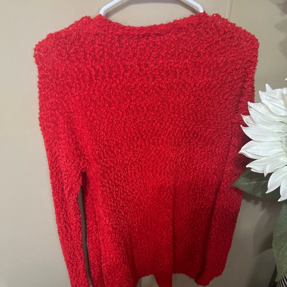 Maurices Vibrant Red Textured Cardigan